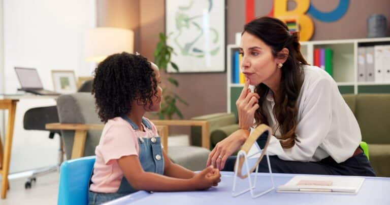 child and speech therapist