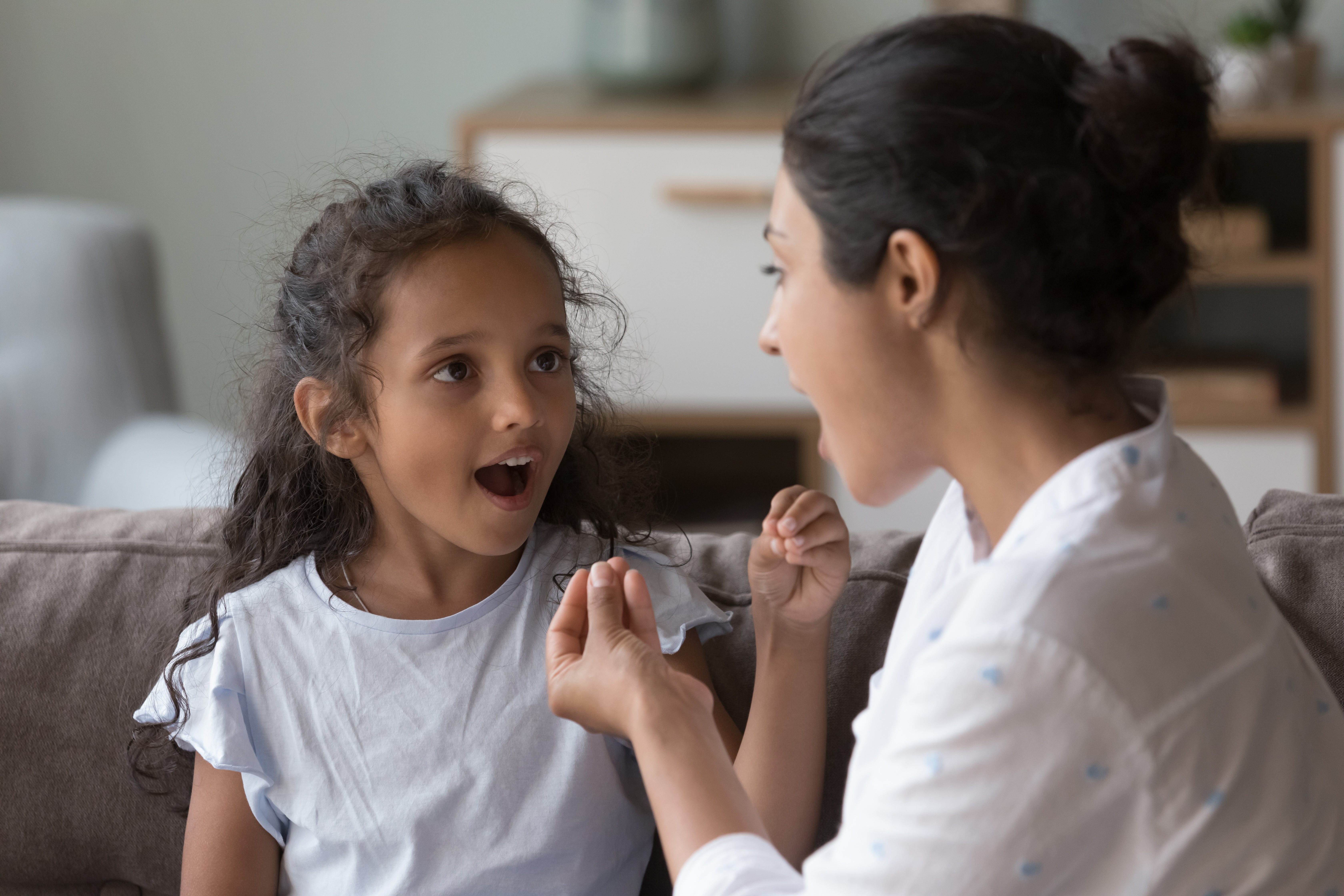 child and therapist practicing skills